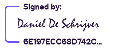 Handtekening Daniel De Schrijver